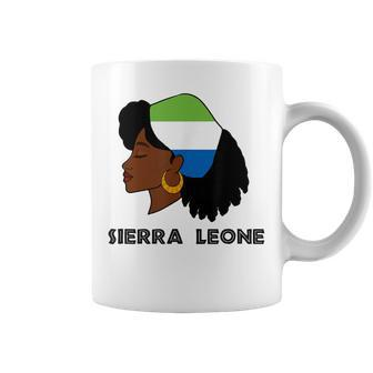 Afro Woman Sierra Leone Flag African Coffee Mug - Monsterry