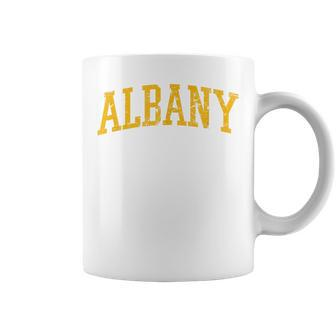 Albany Ny- Throwback Vintage Worn Classic Coffee Mug - Seseable