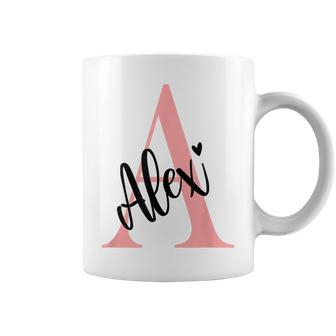 Alex Nameorname Mit Monogramm Personalisiert Rosa Tassen - Geschenkecke