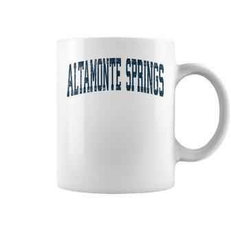 Altamonte Springs Florida Fl Vintage Athletic Sports Navy De Coffee Mug - Monsterry DE