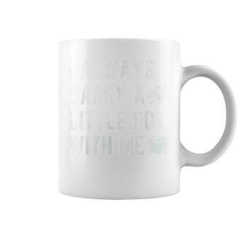 I Always Carry A Little Pot With Me Distressed St Pattys Day Coffee Mug | Mazezy