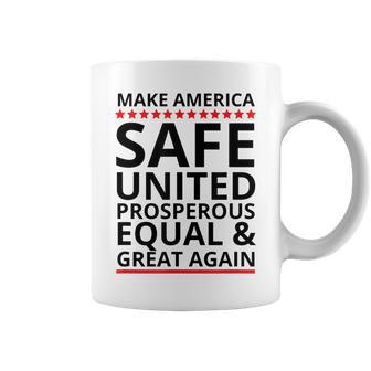 Make America Safe United Equal And Again Pride Trump 2020 Coffee Mug - Monsterry