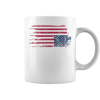 American Flag Distress Upside Down Patriotic 4Th Of July Coffee Mug - Monsterry CA