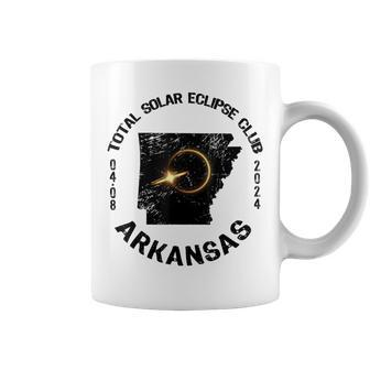 American Total Solar Eclipse Arkansas Retro State Outline Coffee Mug - Seseable