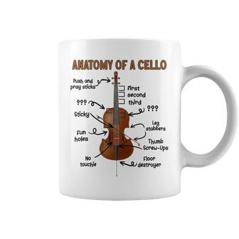 Anatomy Of A Cello Cellist Cello Lover Cello Player Coffee Mug | Mazezy
