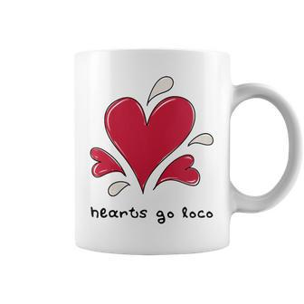 Anti-Valentine's Day Hearts Go Loco Crazy In Love Coffee Mug - Monsterry AU