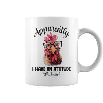 Apparently I Have An Attitude Who Knew Chicken Coffee Mug - Thegiftio UK
