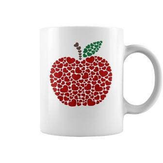 Apple Hearts Valentine's Day Teacher Students Coffee Mug | Crazezy
