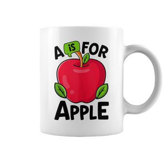 A Is For Apple Kindergarten Preschool Teacher Appreciation Coffee Mug - Monsterry UK