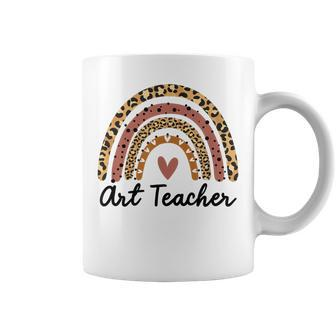 Art Teacher Rainbow Leopard Teacher School Coffee Mug | Crazezy AU