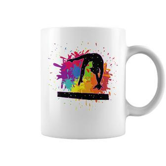 Artistic Gymnastics Balance Beam Paint Splatter Coffee Mug - Monsterry AU