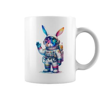 Astronaut Bunny Easter Day Rabbit Usa Outer Space Coffee Mug - Monsterry DE