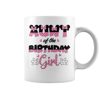 Aunt Of The Birthday Girl Mouse Family Matching Coffee Mug - Seseable