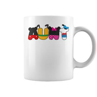 Aunt Of The Birthday Girl Mouse Family Matching Coffee Mug - Monsterry CA
