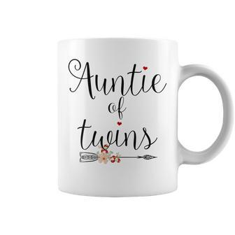 Auntie Of Twins Newborn Baby Reveal Twin Girls Boys Coffee Mug - Monsterry DE