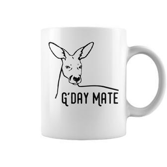 Australia G'day Mate Kangaroo Australian Symbol Coffee Mug - Monsterry