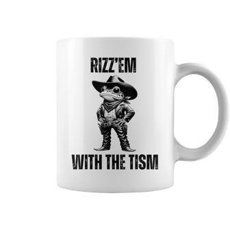 Autism Rizz Em Frog Rizz Em With The Tism Coffee Mug - Seseable
