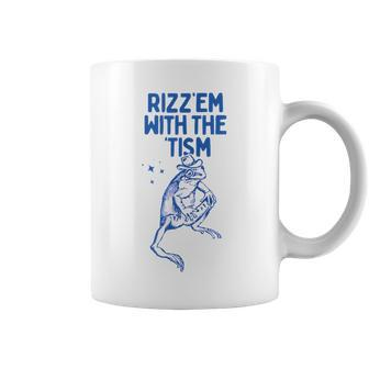 Autism Rizz Em With The Tism Meme Autistic Frog Coffee Mug - Monsterry AU