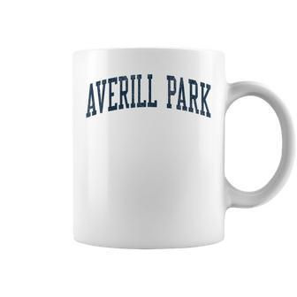 Averill Park Ny Vintage Athletic Sports Jsn2 Navy Print Coffee Mug - Monsterry CA