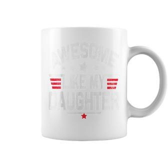 Awesome Like My Daughter Retro Fathers Day Dad Coffee Mug - Monsterry UK