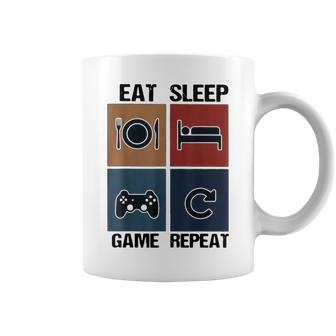 Awesome Eat Sleep Game Repeatintage Pour Les Amateurs De Jeu Tasse - Cadeauxyz