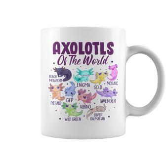 Axolotl Cute Axolotls Of The World Kawaii Girl Boy Kid Coffee Mug | Mazezy