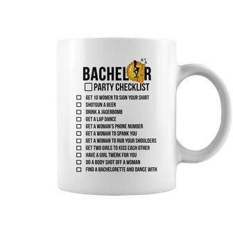 Bachelor Party Check List Coffee Mug | Mazezy