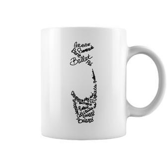 Ballet Pointe Shoe Terms Words Coffee Mug - Monsterry AU
