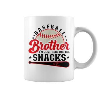 Baseball Brother I'm Just Here For The Snacks Coffee Mug - Seseable