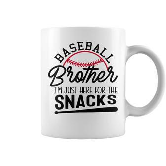 Baseball Brother I'm Just Here For The Snacks Baseball Coffee Mug - Monsterry AU