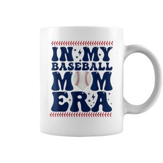 In My Baseball Mom Era Groovy Baseball Mom Mother's Day Coffee Mug - Monsterry