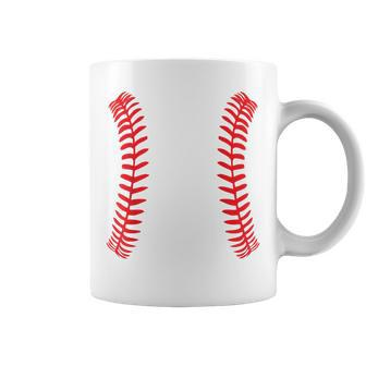 Baseball Stitches Ball Double Stitches Softball Coffee Mug - Monsterry DE
