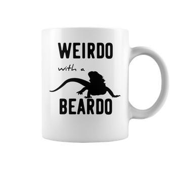 Bearded Dragon- Reptile Lizard Lover- Weirdo With A Beardo Coffee Mug - Monsterry CA