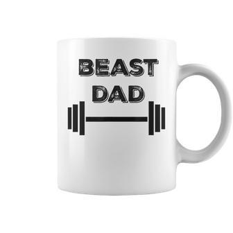 Beast Dad Barbell Father's Day Fit Workout Trainer Coffee Mug - Monsterry UK