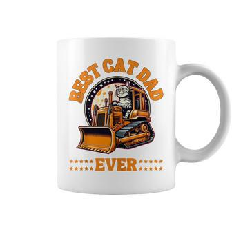 Best Bulldozer Cat Dad Ever Father's Day Coffee Mug - Seseable
