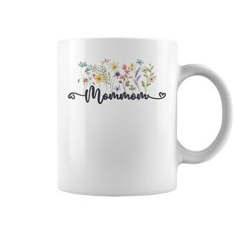 Best Mommom Ever Blessed Mommom Wildflower Mommom Coffee Mug - Seseable