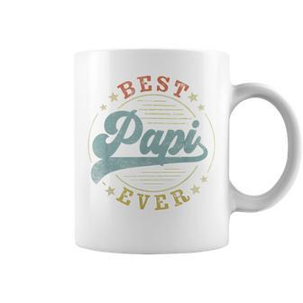 Best Papi Ever Father's Day Papi Vintage Emblem Coffee Mug - Monsterry