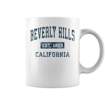 Beverly Hills California Ca Vintage Sports Navy Print Coffee Mug - Monsterry