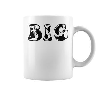 Big Cute Cow Pattern Big Little Sorority Reveal Coffee Mug - Monsterry