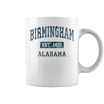 Birmingham Alabama Al Vintage Sports Navy Print Coffee Mug - Monsterry