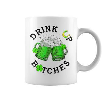 Bitches Drink Up St Patrick's Day Beer Lover Womens Coffee Mug - Seseable