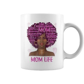Black Woman Mom Life Mom African American Happy Coffee Mug - Seseable