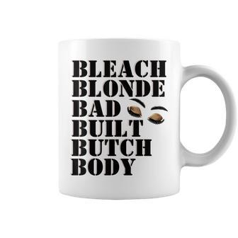 Bleach Blonde Bad Built Letter Print Graphic Coffee Mug - Seseable