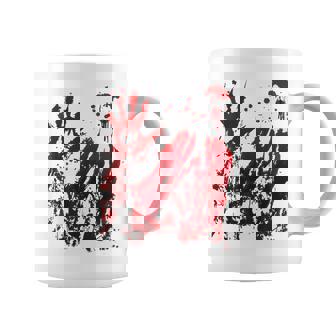 Bloody Red Hands Blood Splatter Zombie Outbreak Graphic Coffee Mug - Thegiftio UK