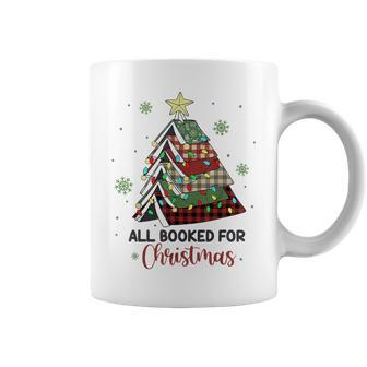 All Booked For Christmas Christmas Book Tree Coffee Mug - Thegiftio UK