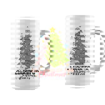 All Booked For Christmas Groovy Christmas Book Tree Squad Coffee Mug - Thegiftio