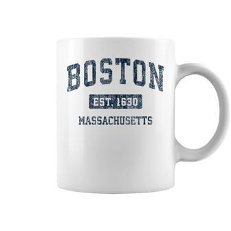 Boston Massachusetts Ma Vintage Sports Navy Coffee Mug - Monsterry UK