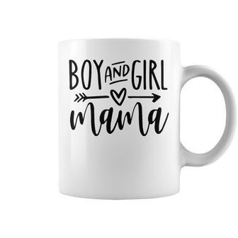Boy And Girl Mama Mom Of Two Mommy Mother's Day Women Coffee Mug - Monsterry