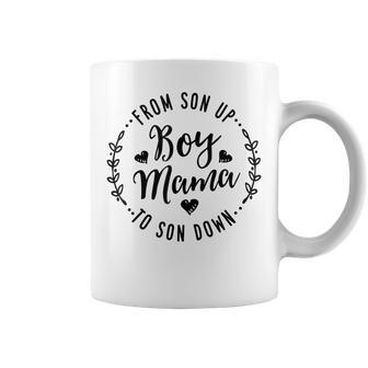 Boy Mama From Son Up To Sun Down Mother's Day Mom Coffee Mug - Monsterry