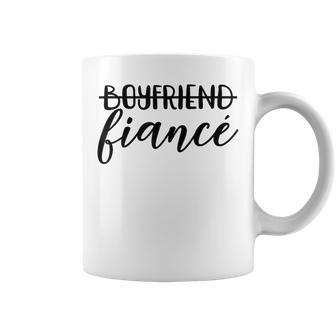 Boyfriend Fiancé Engagement Engaged Couple Matching Coffee Mug - Monsterry DE